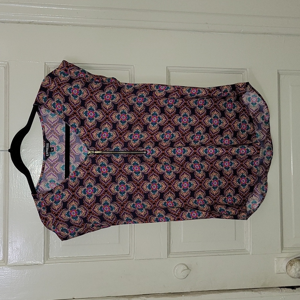 EXPRESS Gramercy Zip-front Top
